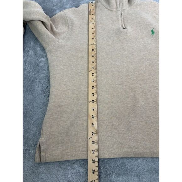 Polo Ralph Lauren 1/4 Zip Pullover Sweater Men's Size Large Beige - Picture 10 of 10